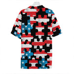 American Flag Jigsaw Puzzle Print Hawaiian Shirt
