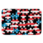 American Flag Jigsaw Puzzle Print Indoor Door Mat