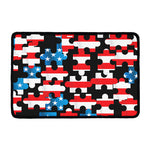 American Flag Jigsaw Puzzle Print Kitchen Mat
