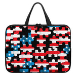 American Flag Jigsaw Puzzle Print Laptop Sleeve With Handle