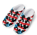 American Flag Jigsaw Puzzle Print Mesh Casual Shoes