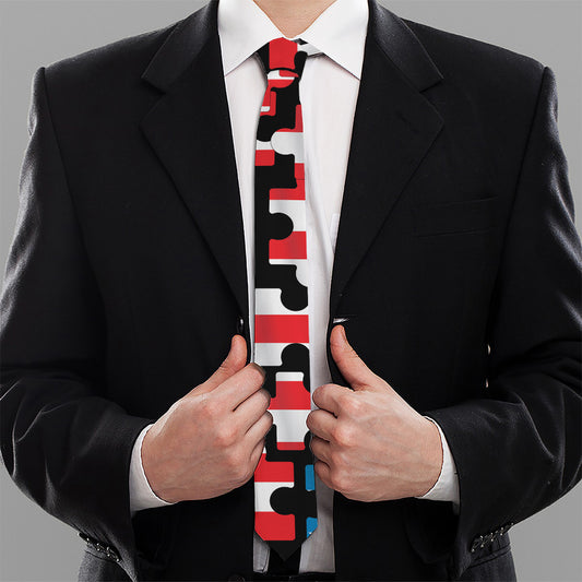 American Flag Jigsaw Puzzle Print Necktie