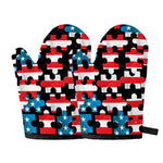 American Flag Jigsaw Puzzle Print Oven Mitts