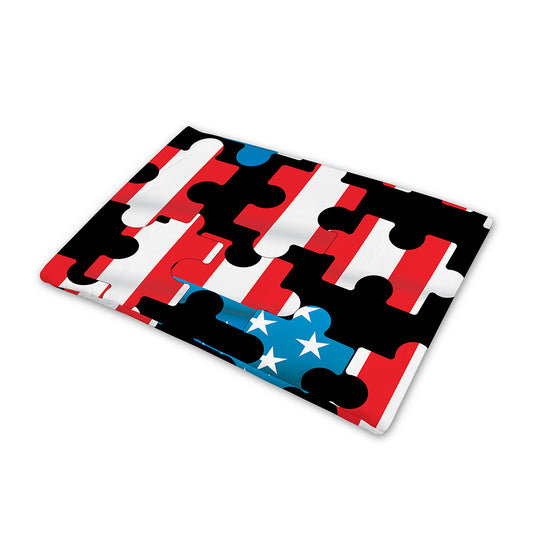 American Flag Jigsaw Puzzle Print Pet Cooling Mat Cover