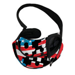American Flag Jigsaw Puzzle Print Pet Sling Carrier