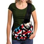 American Flag Jigsaw Puzzle Print Pet Sling Carrier