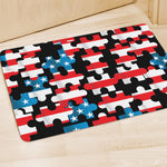 American Flag Jigsaw Puzzle Print Polyester Doormat
