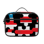 American Flag Jigsaw Puzzle Print Portable Lunch Bag