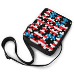 American Flag Jigsaw Puzzle Print Rectangular Crossbody Bag
