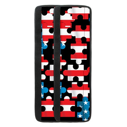 American Flag Jigsaw Puzzle Print Refrigerator Handle Covers
