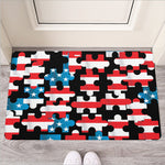 American Flag Jigsaw Puzzle Print Rubber Doormat