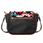 American Flag Jigsaw Puzzle Print Saddle Bag