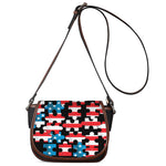 American Flag Jigsaw Puzzle Print Saddle Bag