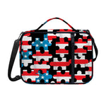 American Flag Jigsaw Puzzle Print Shoulder Strap Bible Bag