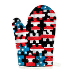 American Flag Jigsaw Puzzle Print Single Oven Mitt