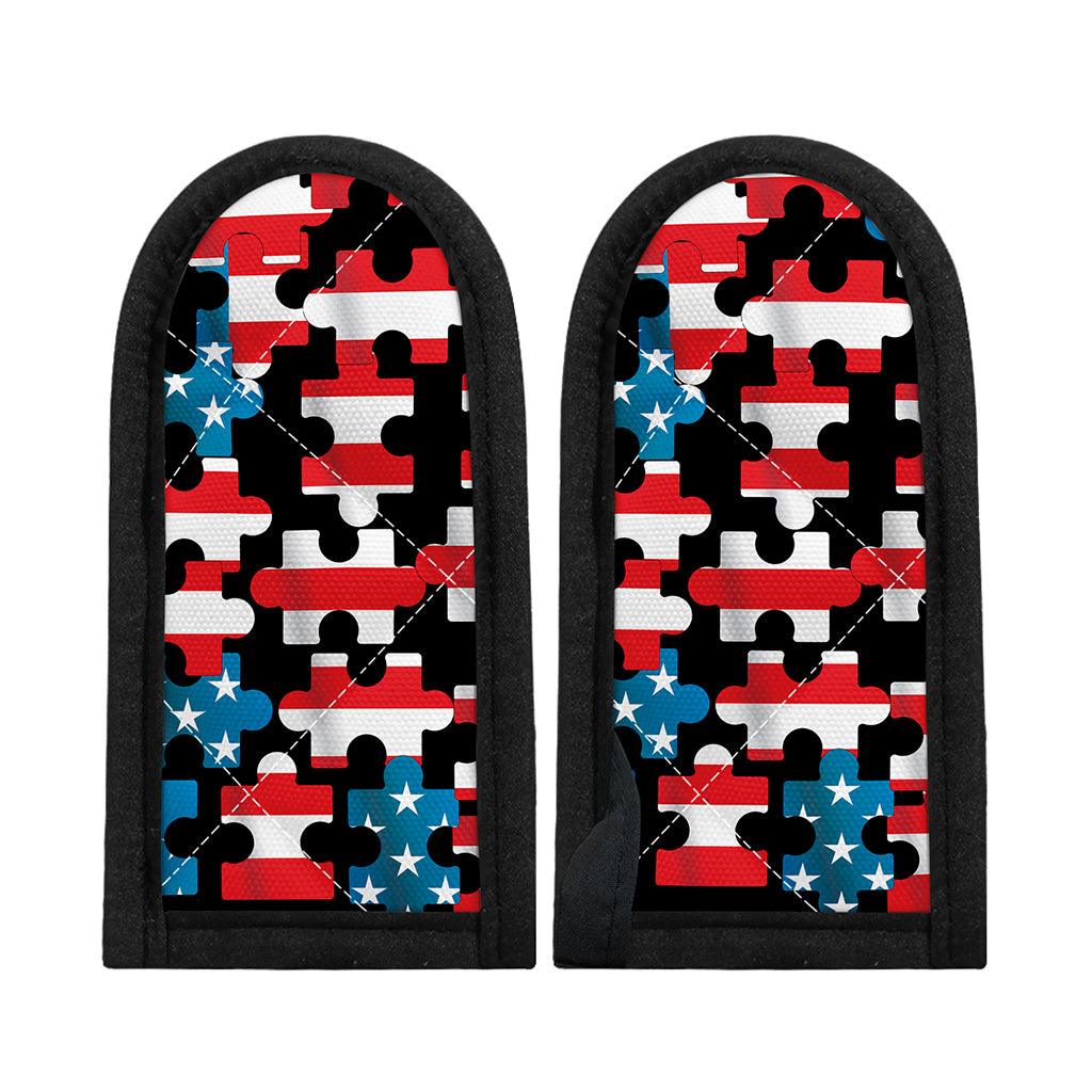American Flag Jigsaw Puzzle Print Skillet Handle Cover
