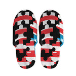 American Flag Jigsaw Puzzle Print Slippers