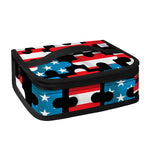 American Flag Jigsaw Puzzle Print Small Lunch Bag