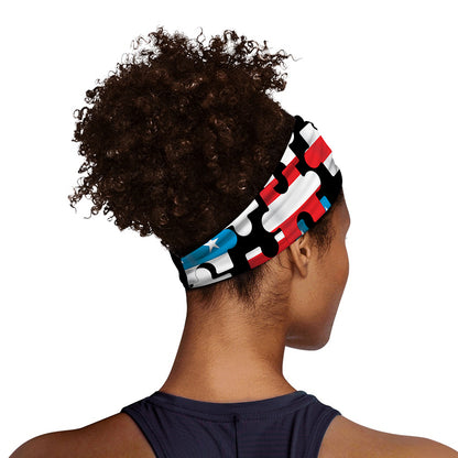 American Flag Jigsaw Puzzle Print Sports Headband
