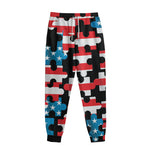 American Flag Jigsaw Puzzle Print Sweatpants