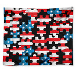 American Flag Jigsaw Puzzle Print Tapestry
