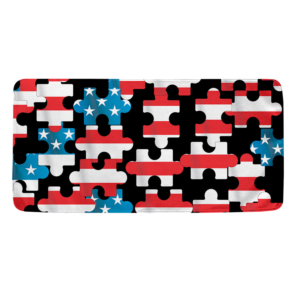 American Flag Jigsaw Puzzle Print Towel