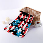 American Flag Jigsaw Puzzle Print Towel