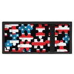 American Flag Jigsaw Puzzle Print Trifold Wallet