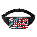 American Flag Jigsaw Puzzle Print Waist Bag