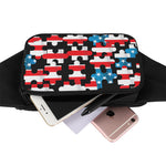 American Flag Jigsaw Puzzle Print Waist Bag