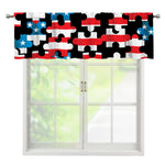 American Flag Jigsaw Puzzle Print Window Valance