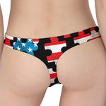 American Flag Jigsaw Puzzle Print Women's Thong