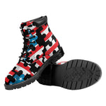 American Flag Jigsaw Puzzle Print Work Boots