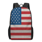 American Flag Knitted Print 17 Inch Backpack