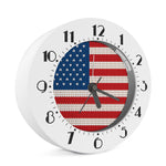 American Flag Knitted Print Alarm Clock