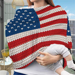 American Flag Knitted Print Baby Seat Cover