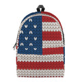 American Flag Knitted Print School Backpack