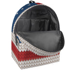 American Flag Knitted Print Backpack