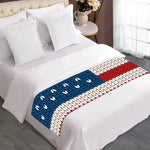 American Flag Knitted Print Bed Runner
