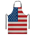 American Flag Knitted Print Bib Apron With Pocket