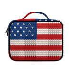American Flag Knitted Print Briefcase Bible Bag