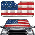 American Flag Knitted Print Car Windshield Sun Shade