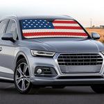 American Flag Knitted Print Car Windshield Sun Shade