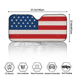 American Flag Knitted Print Car Windshield Sun Shade