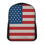 American Flag Knitted Print Casual Backpack
