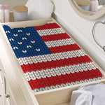 American Flag Knitted Print Changing Pad Cover