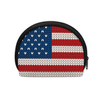 American Flag Knitted Print Coin Purse