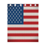 American Flag Knitted Print Curtain