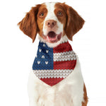 American Flag Knitted Print Dog Bandana