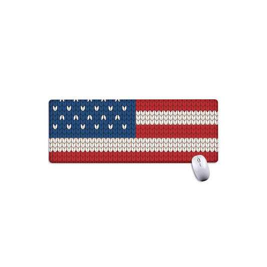 American Flag Knitted Print Extended Mouse Pad